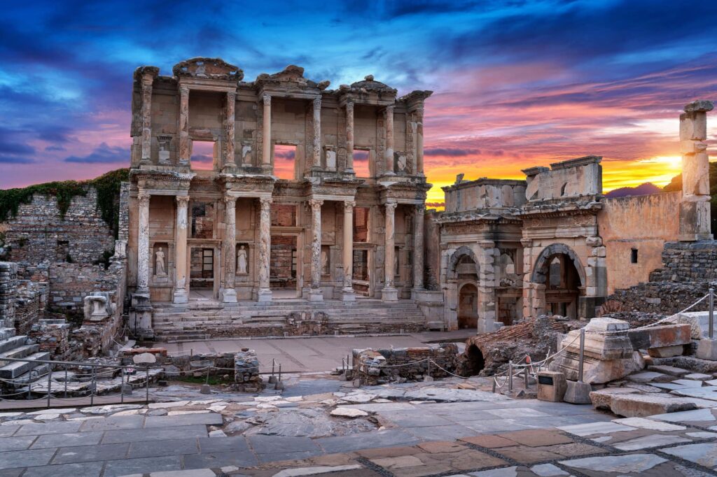 celsus-library-at-ephesus-ancient-city-in-izmir-turkey